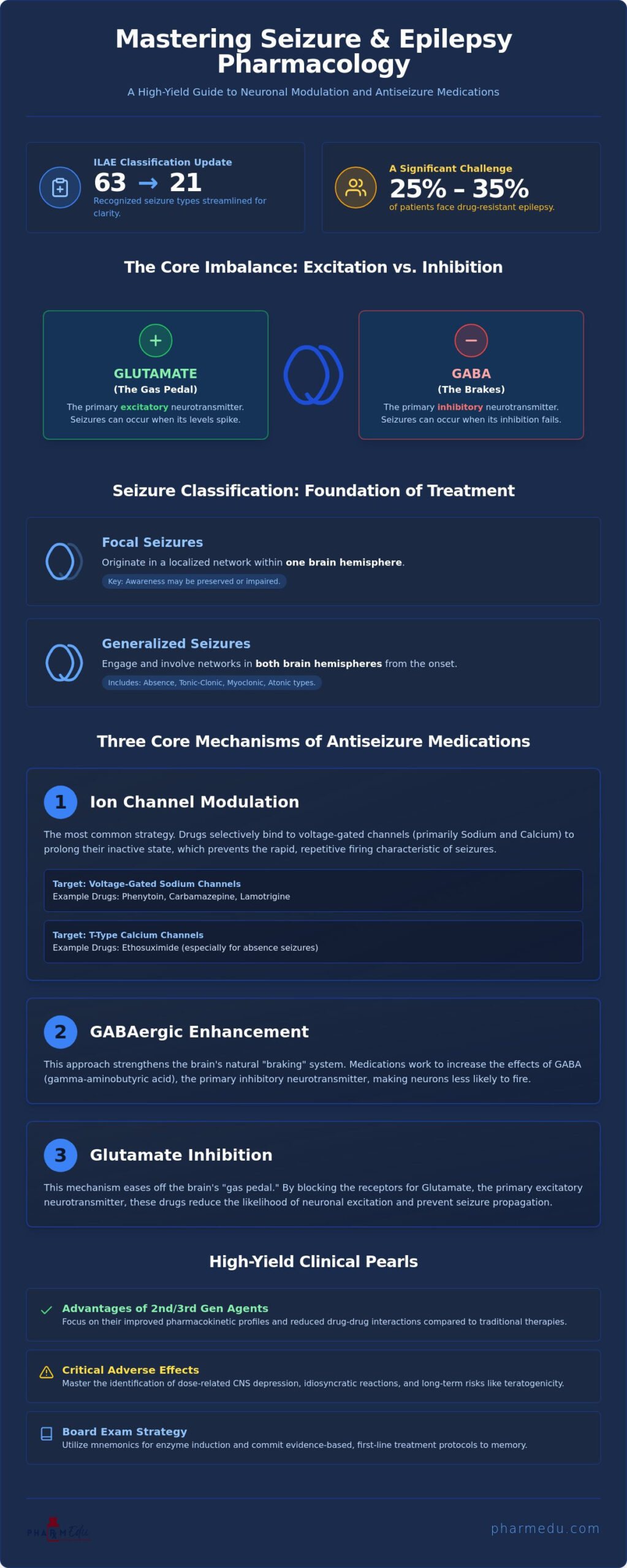 Pharmacology of Seizures and Epilepsy: High-Yield Study Guide for 2026