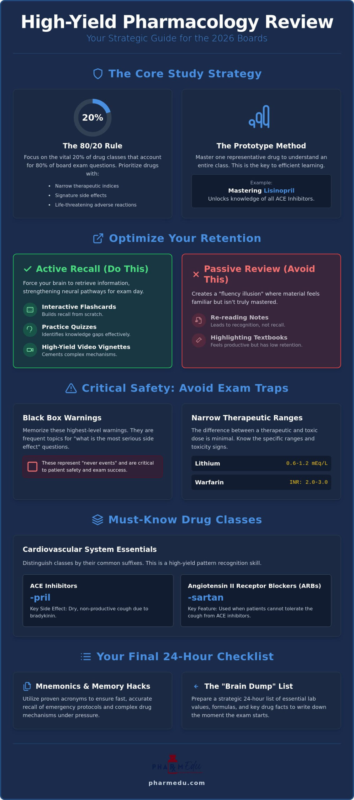 Last Minute Pharmacology Review: High-Yield Guide for 2026 Board Exams