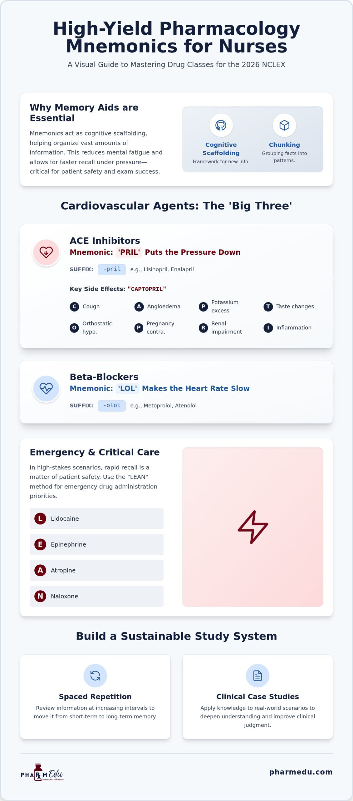 Pharmacology Mnemonics for Nurses: High-Yield 2026 Guide